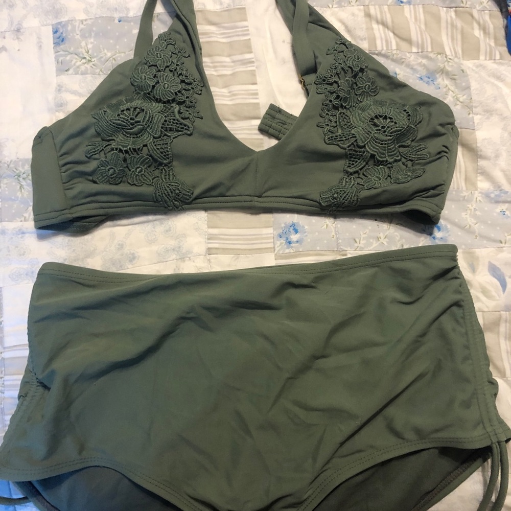 Olive bathing suit - Picture 1 of 2